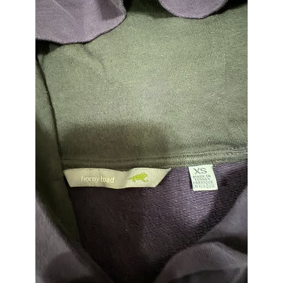HORNY TOAD HOODED LONG SWEATER SIZE XS PURPLE |‎ E2 - Picture 3 of 7